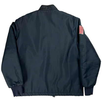 Vintage 1970s Keep On Truckin’ Robert Crumb patch Sherpa lined jacket (L)