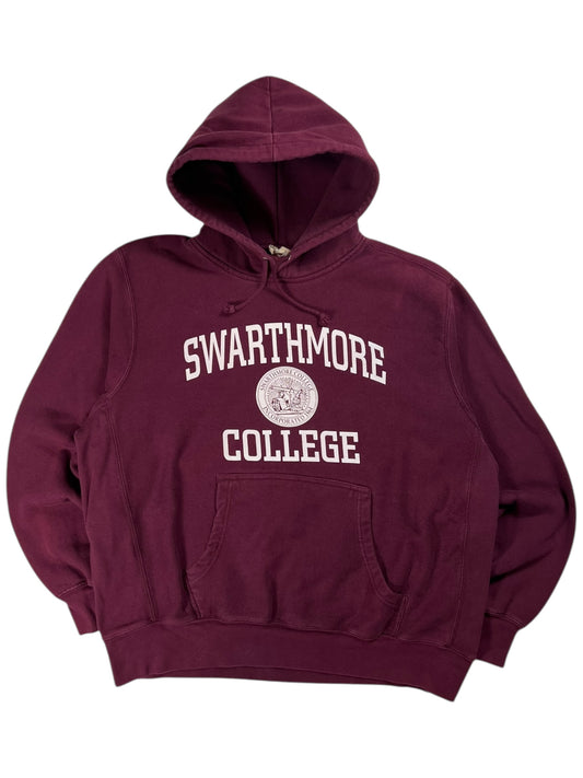 Vintage Y2K Swarthmore College faded weave hoodie (L/XL)