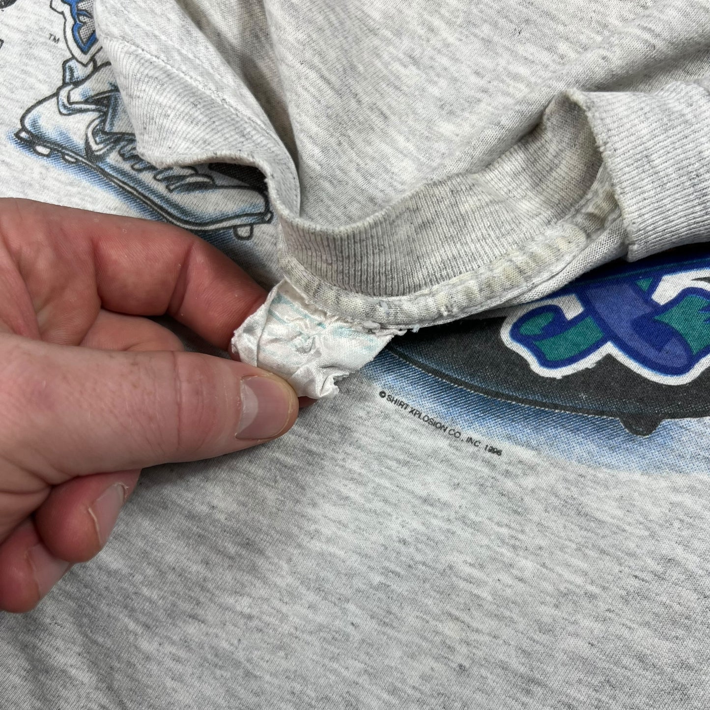 Vintage 1997 Shirt Xplosion New England Patriots caricature Jambalaya tee (L)