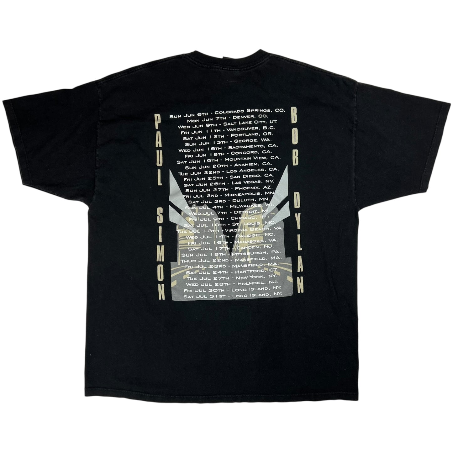Vintage 1999 GIANT Paul Simon & Bob Dylan tour tee (XXL)