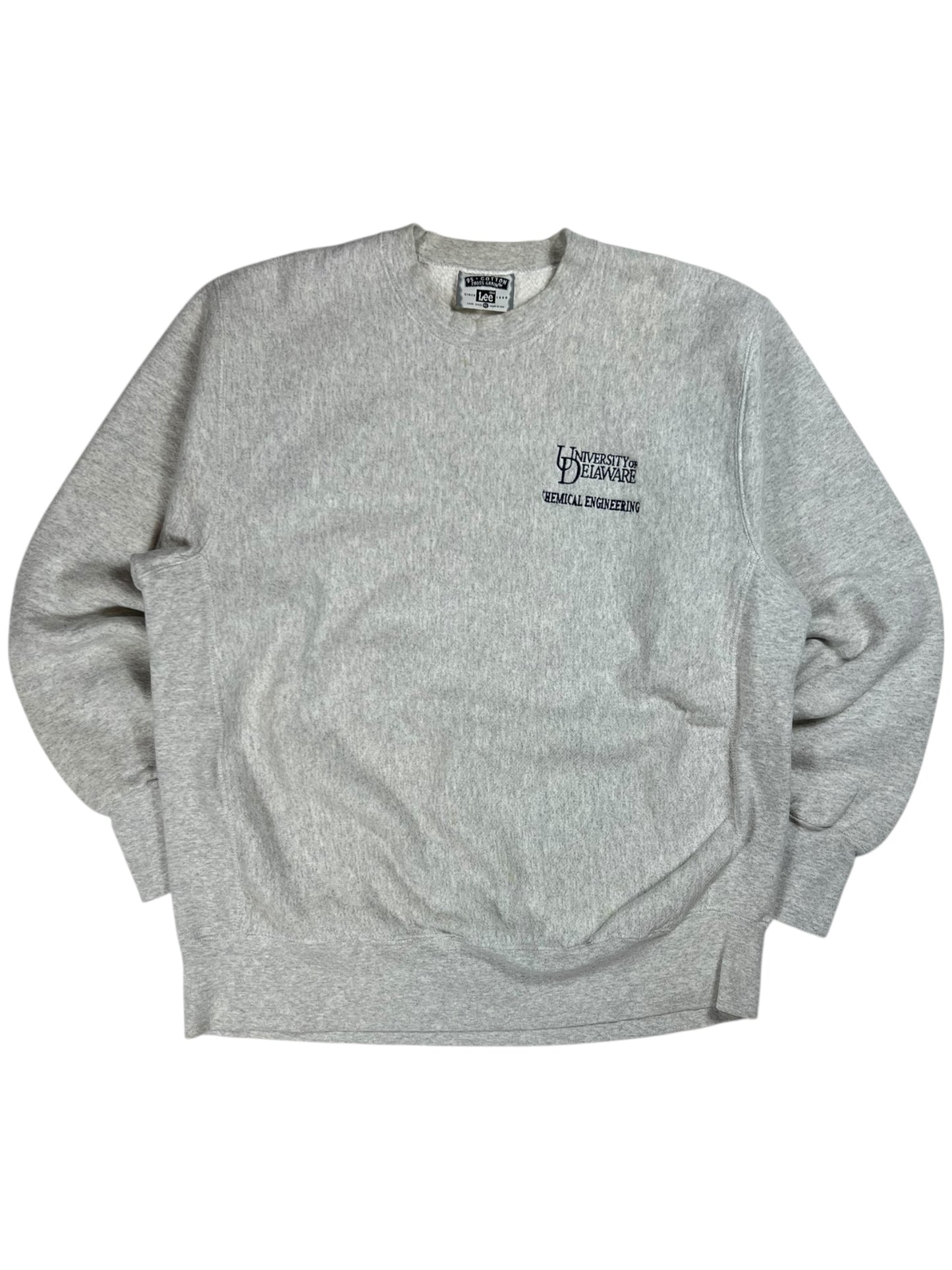 Vintage 90s Lee Cross Grains University of Delaware Chemical Engineering weave crewneck (L)