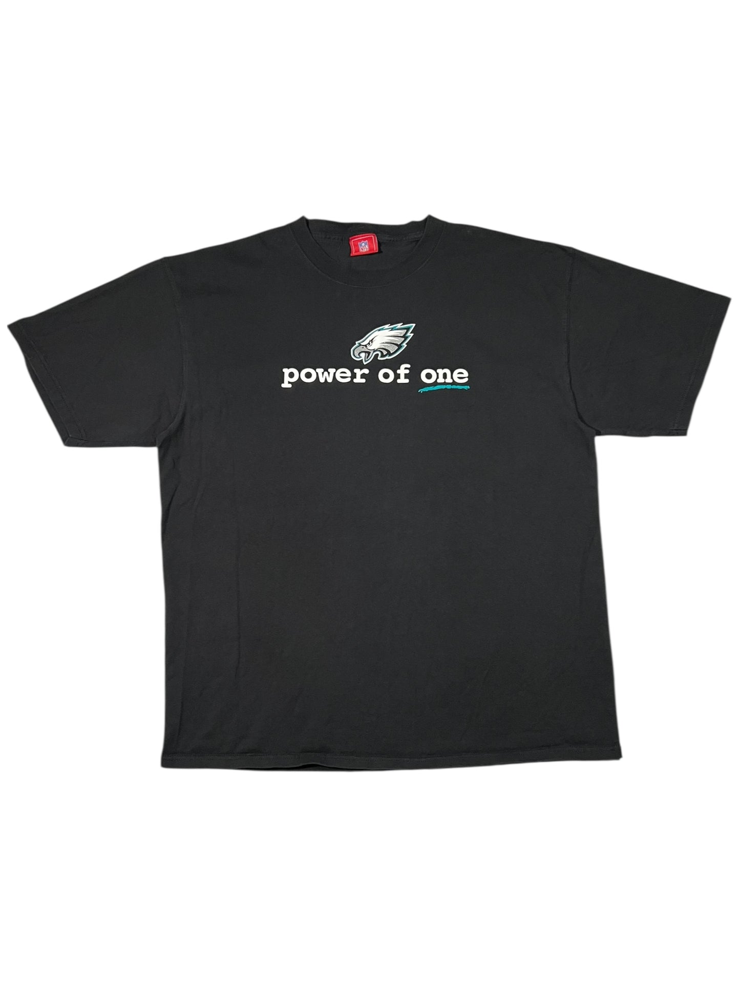 Vintage Y2K Philadelphia Eagles NFL power of one tee (XL)