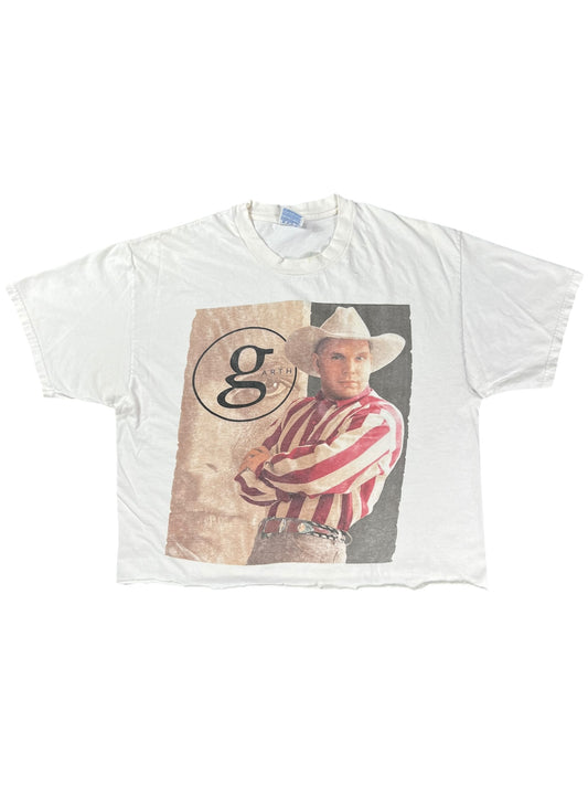 Vintage 90s Garth Brooks country music cropped tee (XL)