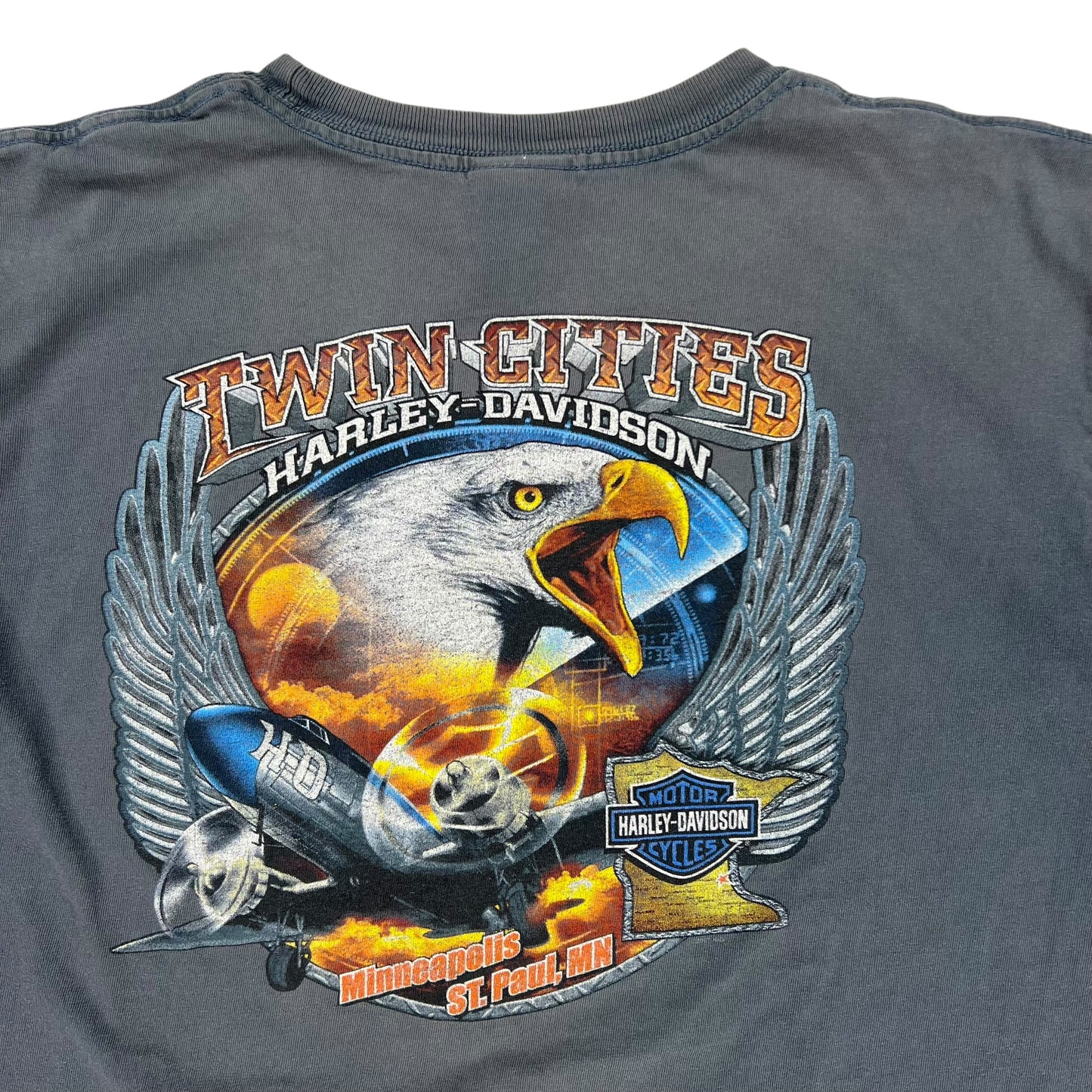 2008 Harley Davidson Twin Cities eagle pocket tee (XL)