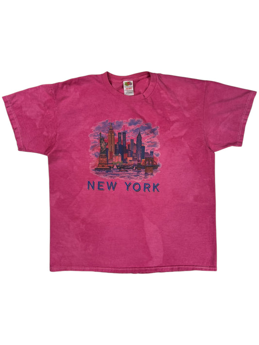 Vintage Y2K New York City twin towers overdye tee (XL)