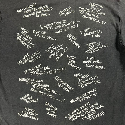 Vintage 1992 Disgusted Voter! Political Protest tee (L)