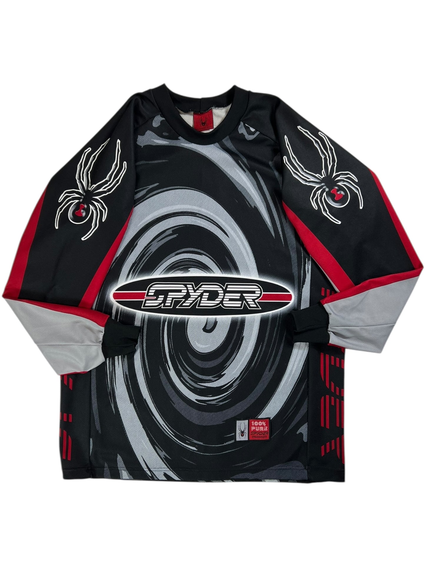 Vintage 90s Spyder all over print BMX jersey shirt (L)