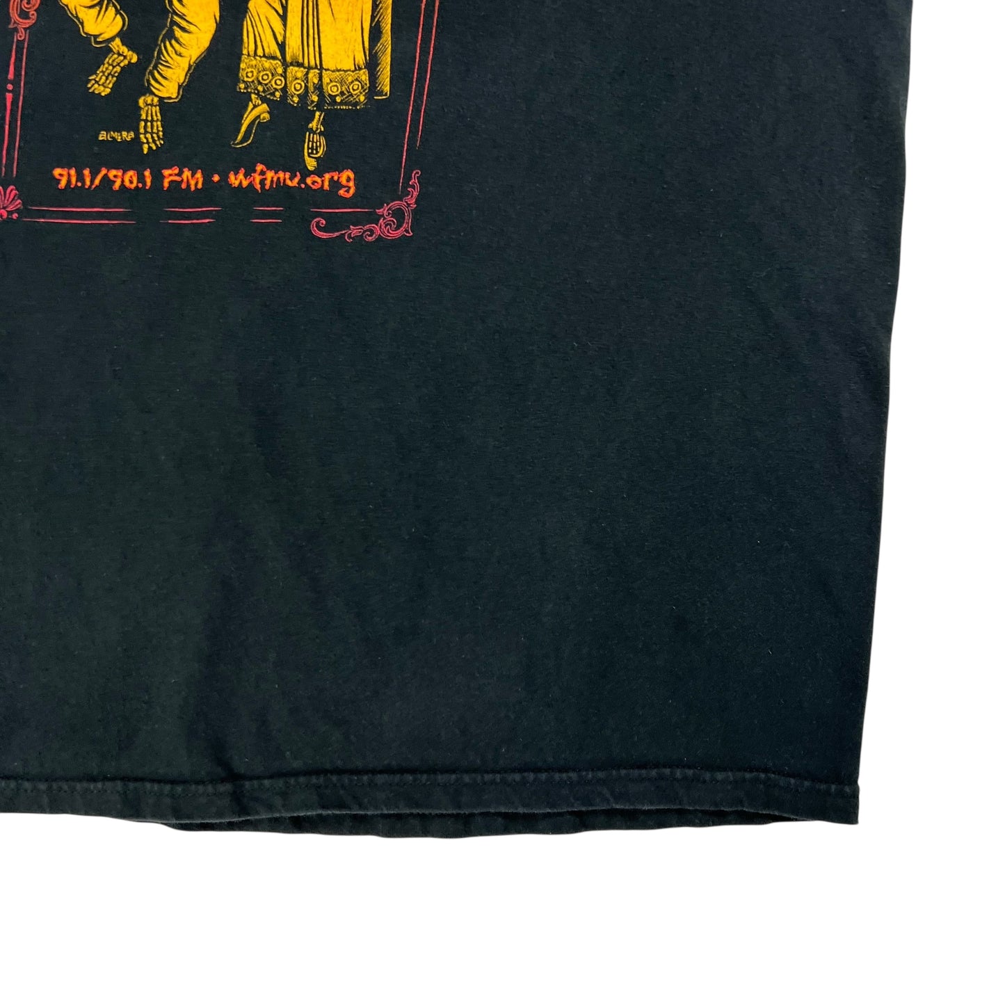 Vintage 90s WFMU 91.1/90.1 FM Where Dead Air Lives radio art tee (XL)
