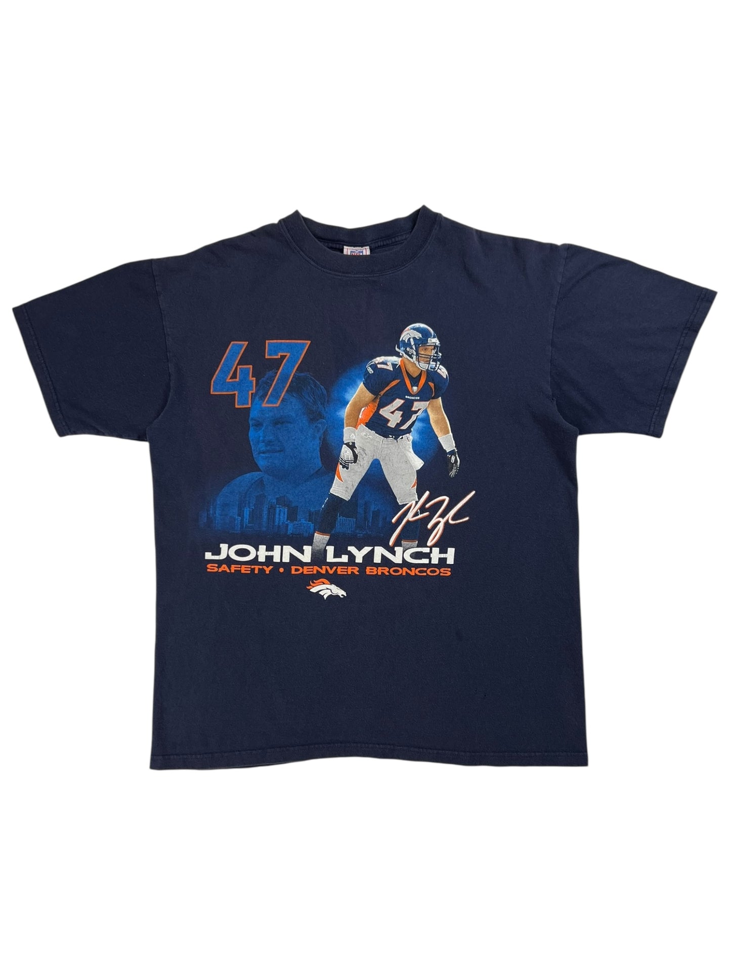Vintage Y2K Denver Broncos John Lynch NFL tee (L)