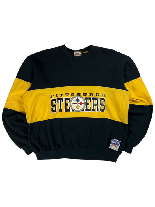 Vintage 90s Nugmeg Pittsburgh Steelers color block crewneck (L)