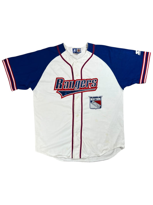 Vintage 90s Starter New York Rangers baseball jersey (XL)