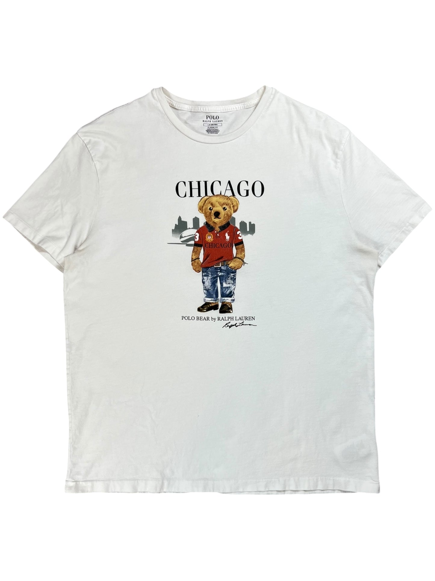 Y2K Polo Ralph Lauren Polo Bear Chicago tee (L)