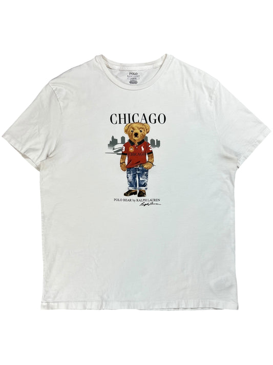 Y2K Polo Ralph Lauren Polo Bear Chicago tee (L)