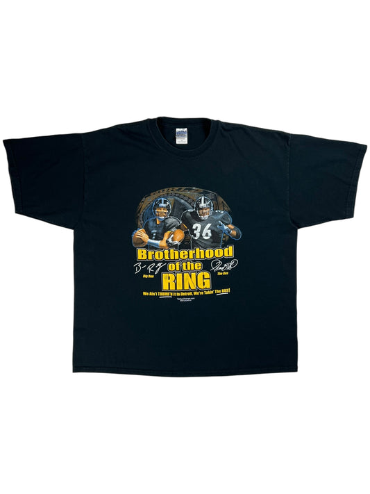 Vintage 2006 Pittsburgh Steelers Ben Roethlisberger Jerome Bettis NFL tee (XXL)
