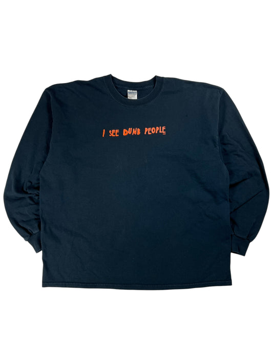 Vintage Y2K “I SEE DUMB PEOPLE” long sleeve shirt (XXL)