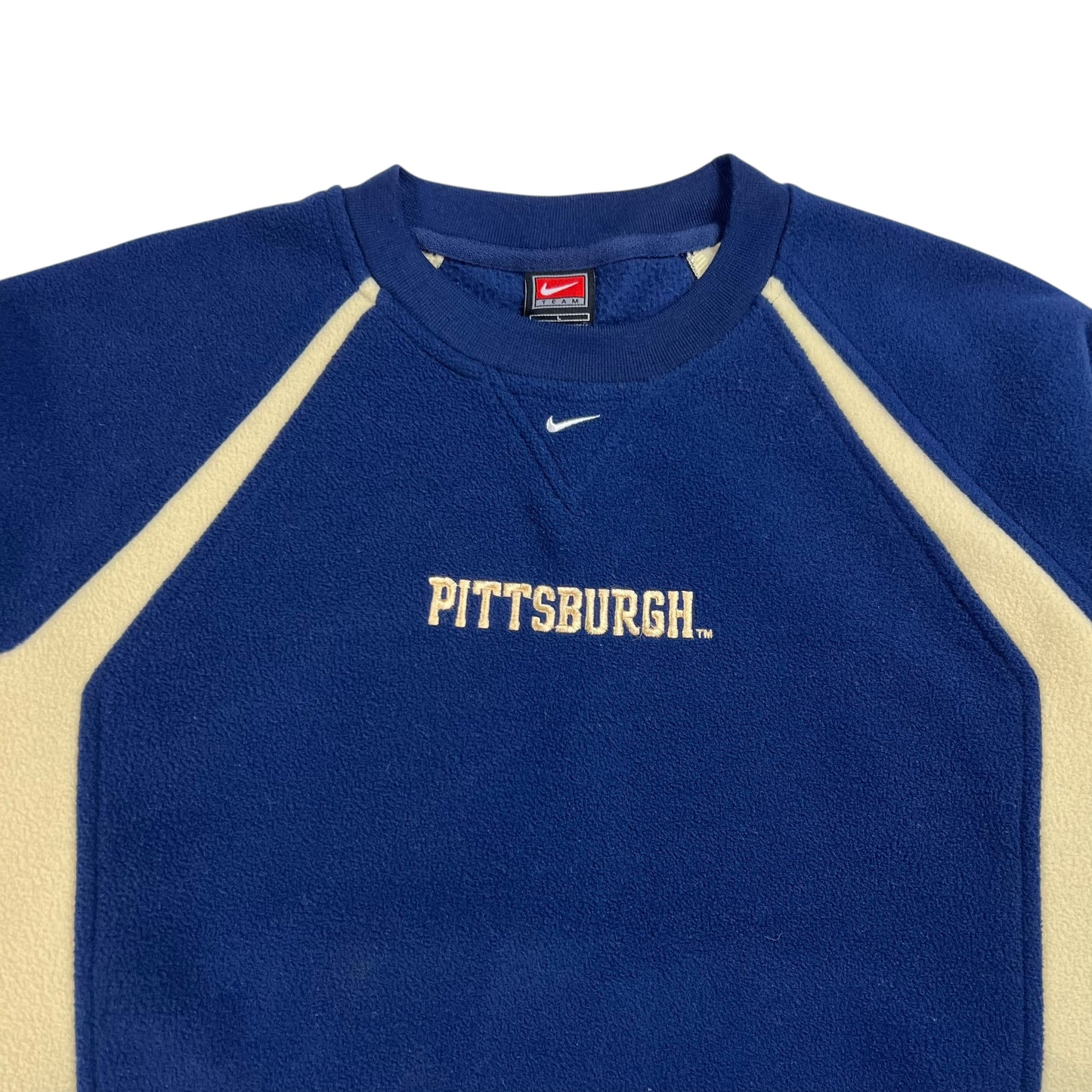 Vintage Y2K Nike center swoosh UPitt University of Pittsburgh Panthers fleece crewneck (L)