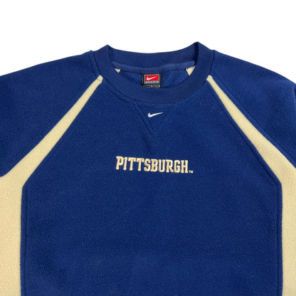 Vintage Y2K Nike center swoosh UPitt University of Pittsburgh Panthers fleece crewneck (L)