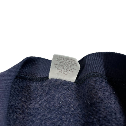 Vintage 1970s Russell Athletic Pfizer faded & distressed navy crewneck (M)