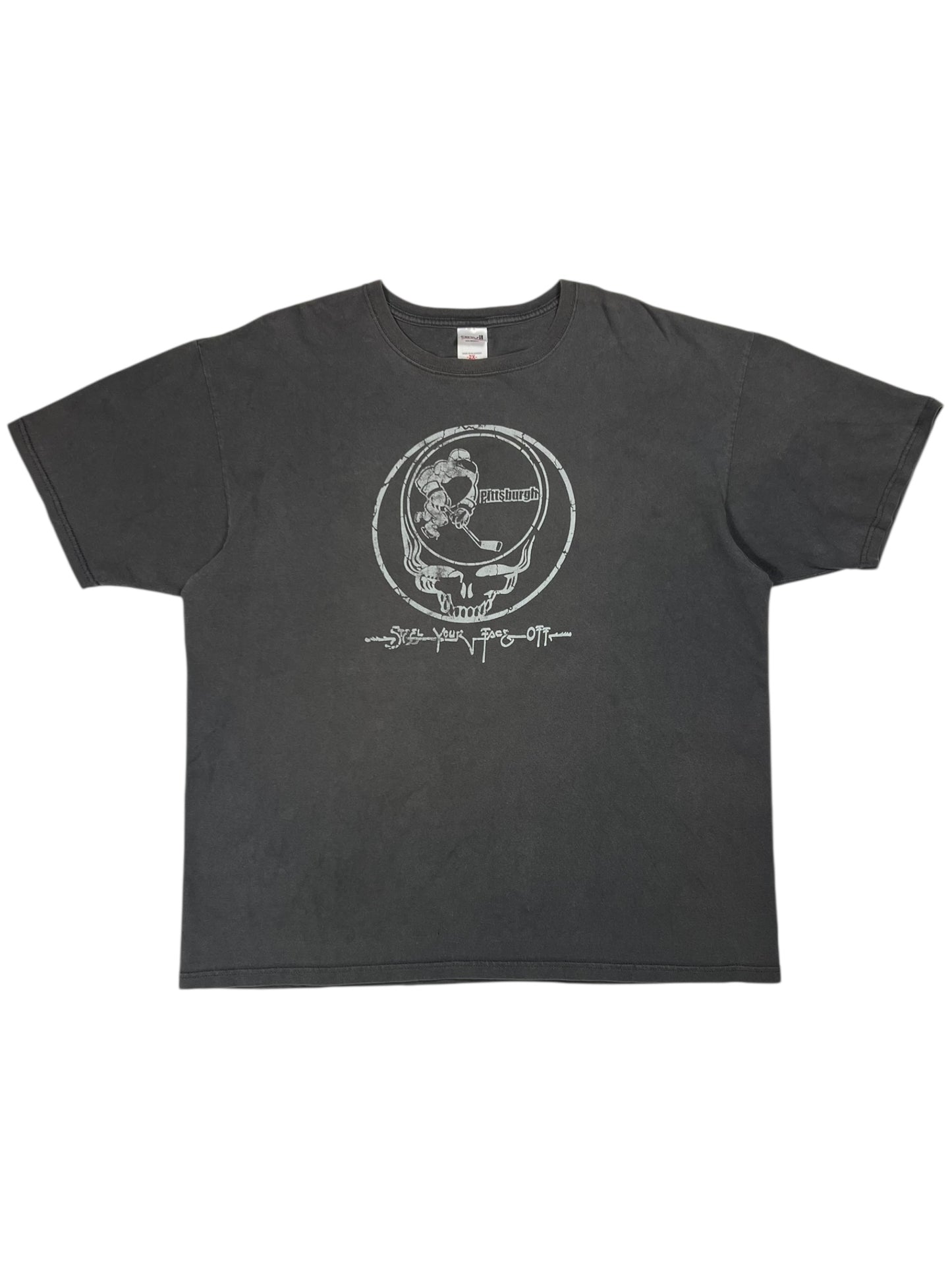 Vintage Y2K Grateful Dead Pittsburgh Penguins Steal Your Face Off lot band tee (XXL)