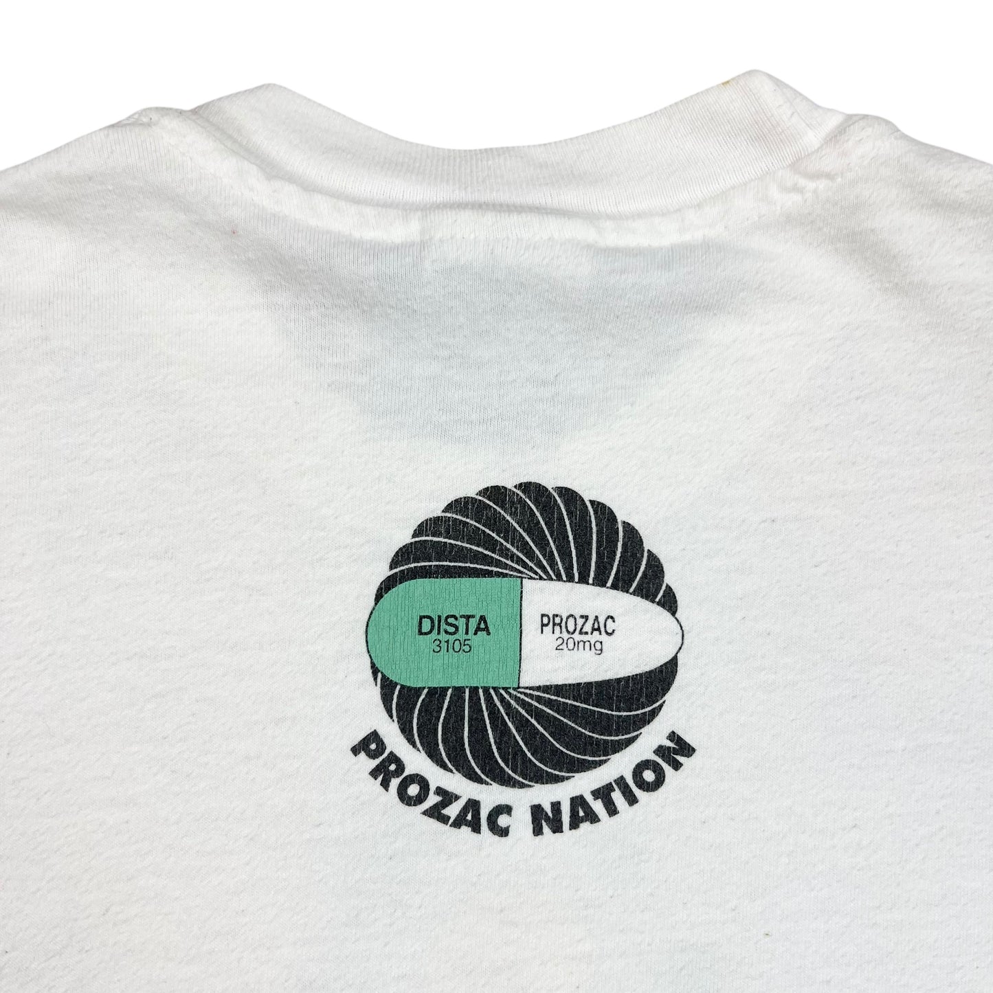 Vintage 90s Marilyn Monroe Prozac Nation antidepressants tee (L)