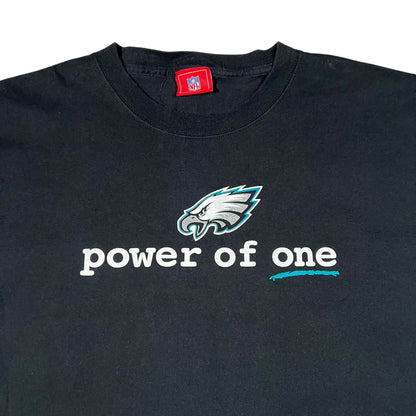 Vintage Y2K Philadelphia Eagles NFL power of one tee (XL)