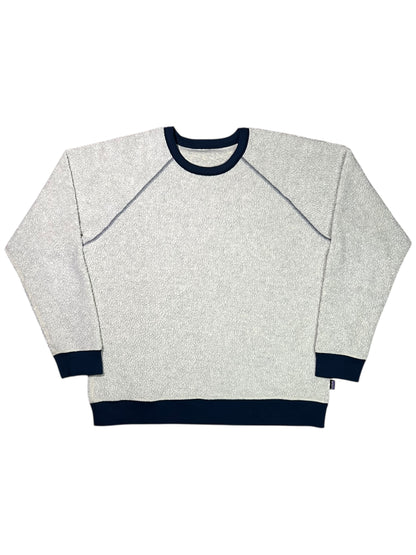 Patagonia reversible shearling deep pile oatmeal fleece crewneck (L)