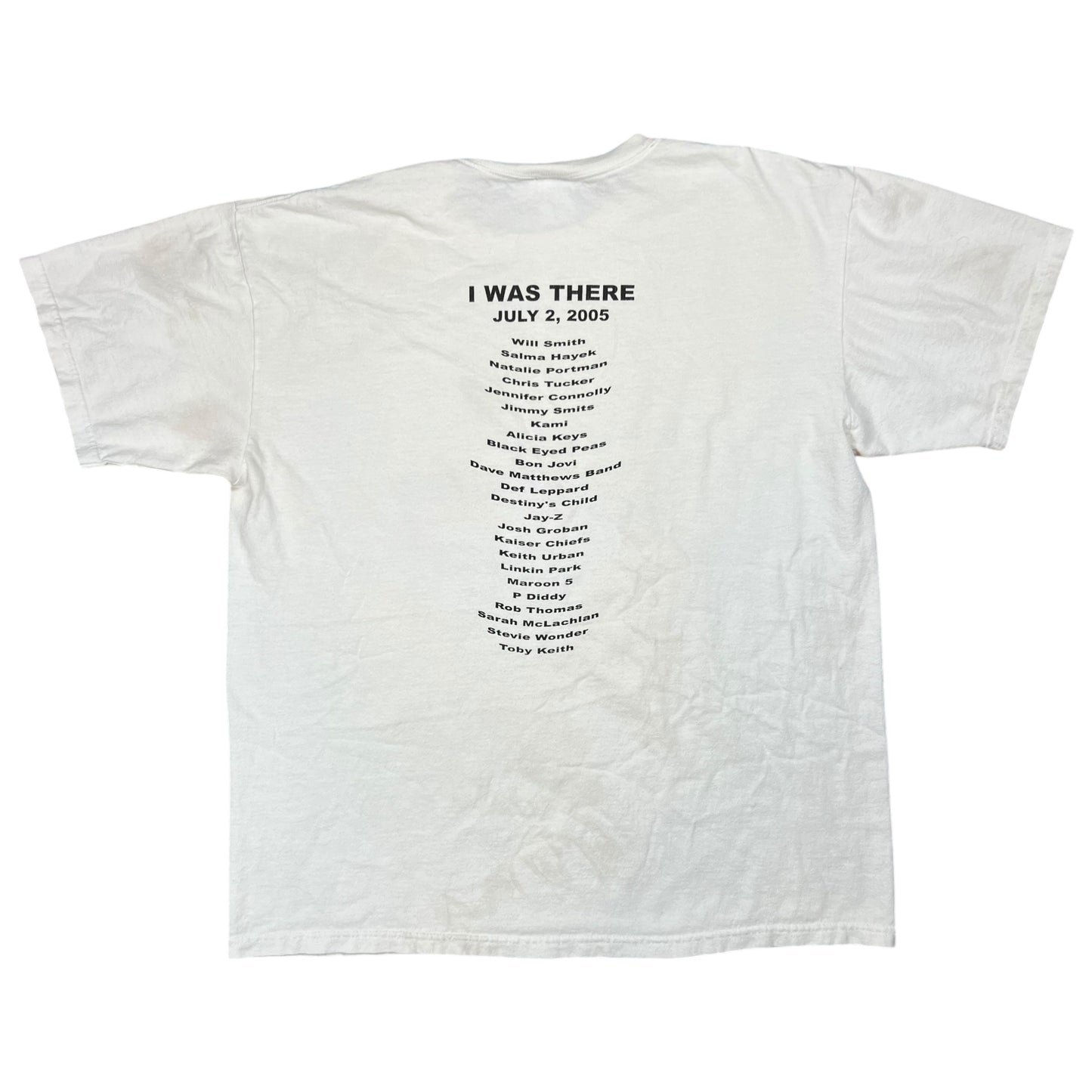 Vintage 2005 Live Aid Philadelphia band festival tee (XL)