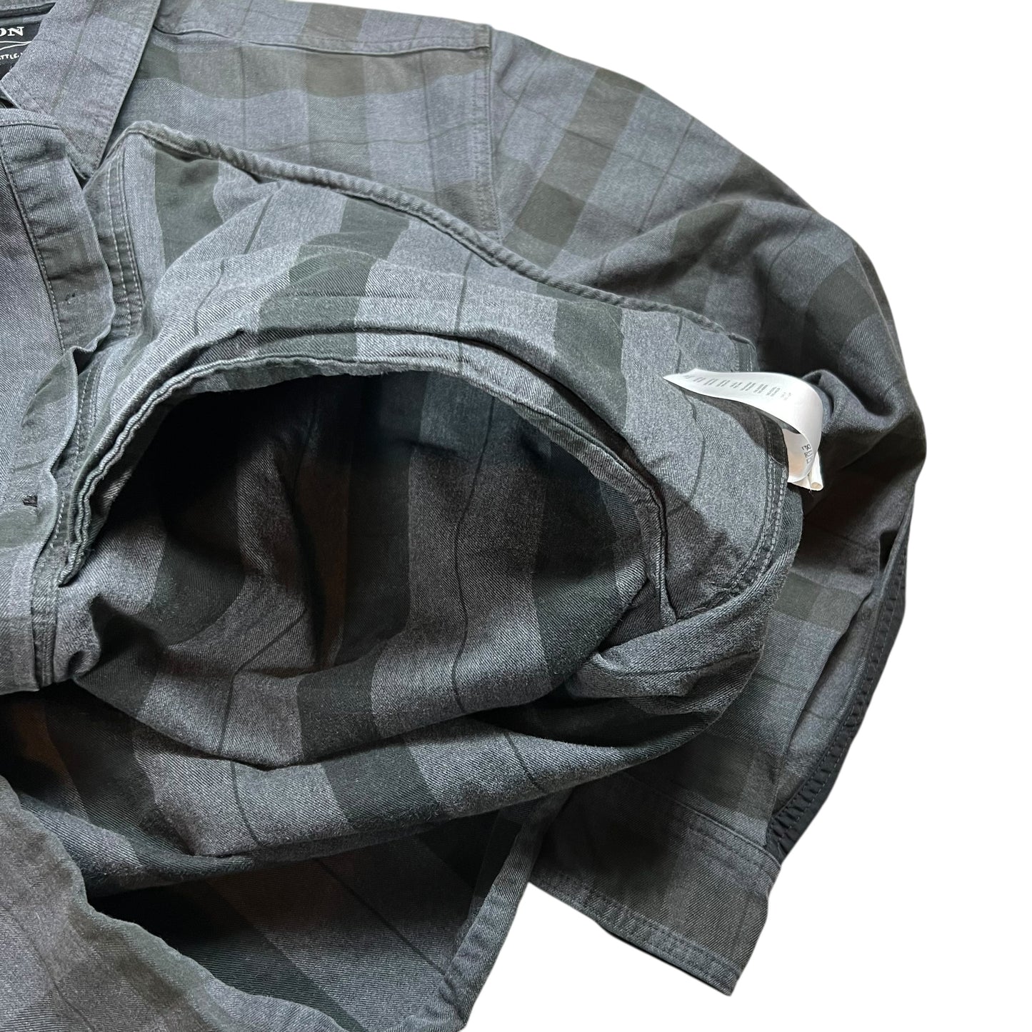 C.C. Filson Co Weather Work Jac-shirt heather gray black button up shirt (XL)