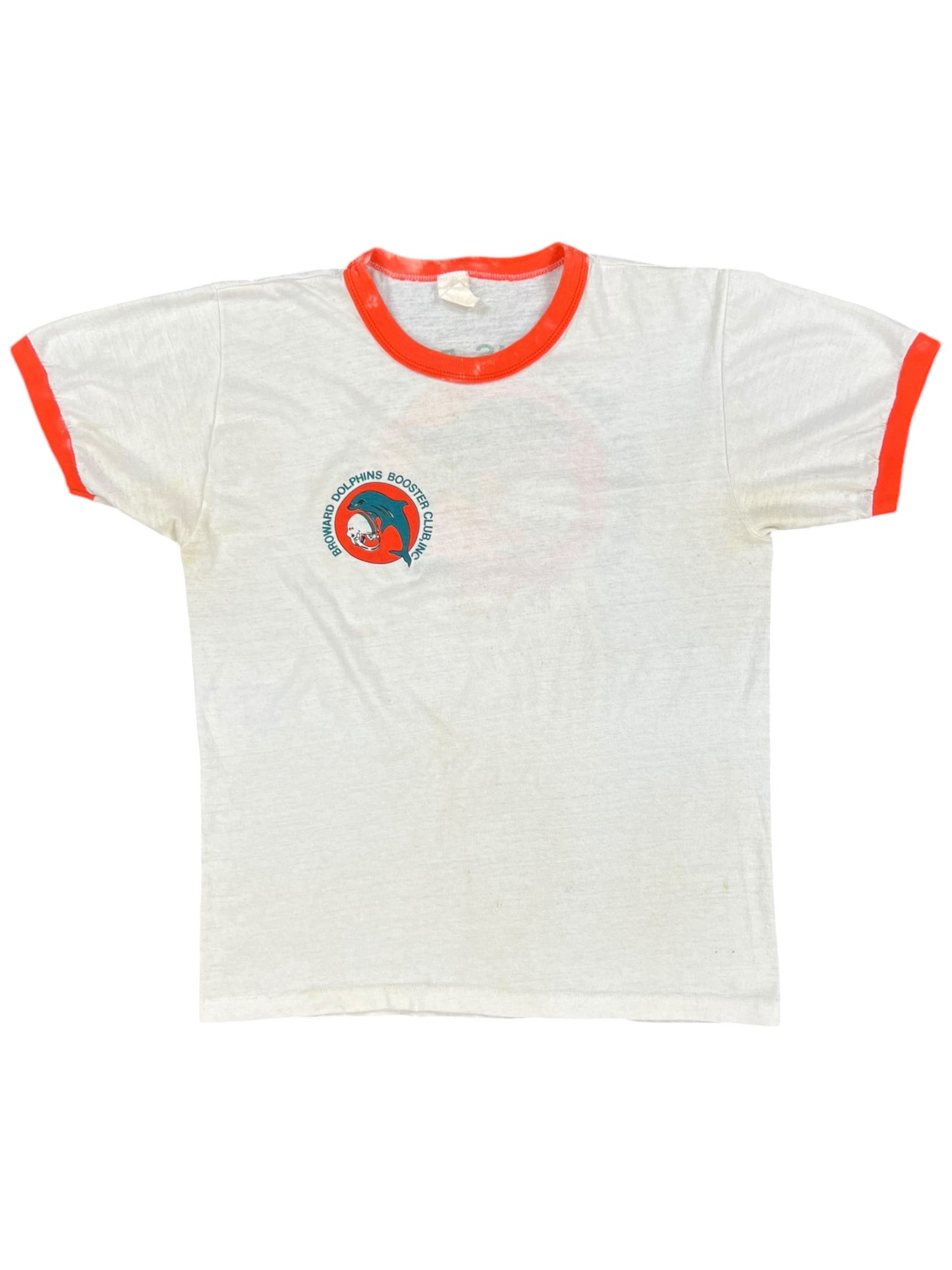 Vintage 70s Broward Dolphins Booster Club ringer tee (M)