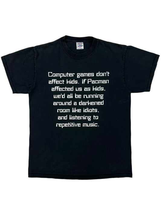 Vintage Y2K Computer games don’t affect kids text tee (M)