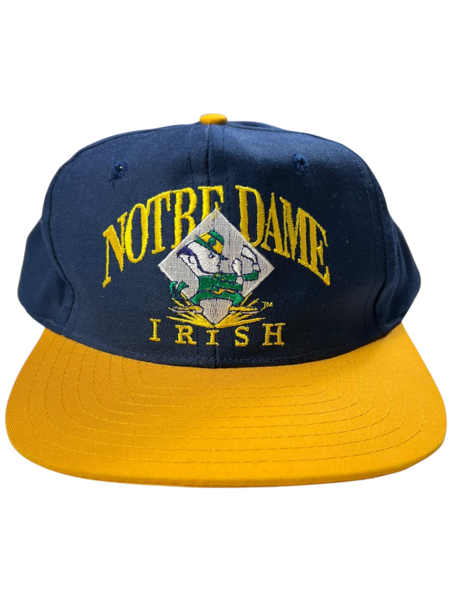 Vintage 90s Notre Dame Fighting Irish Leprechaun Signature SnapBack