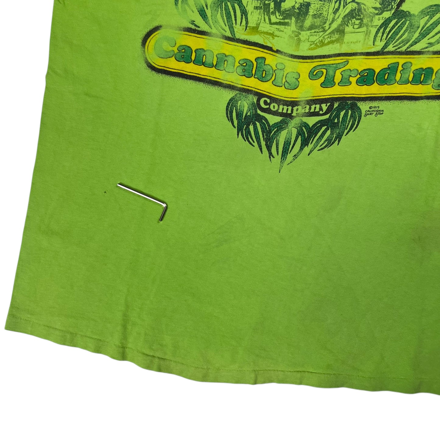 Vintage 1973 Cannabis Trading Company Marijuana pocket tee (L)