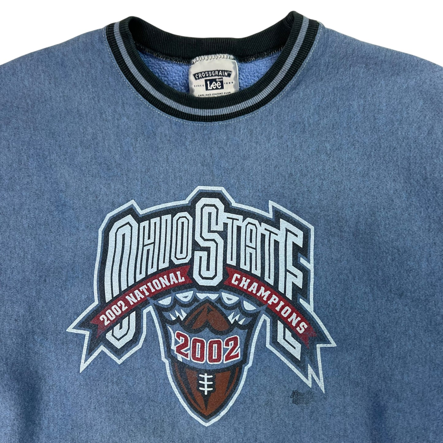 Vintage 2002 Ohio State Buckeyes Football National Champs over dye crewneck (XL)