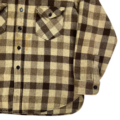 Vintage 1970s Woolrich plaid flannel button up (XL)