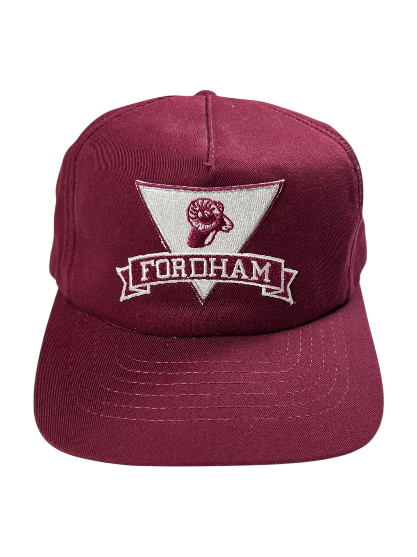 Vintage 90s Fordham University Rams  University Square SnapBack