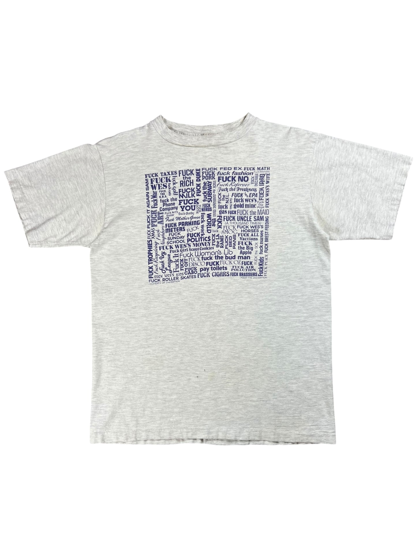 Vintage 80s Fuck everything raunchy tee (M)