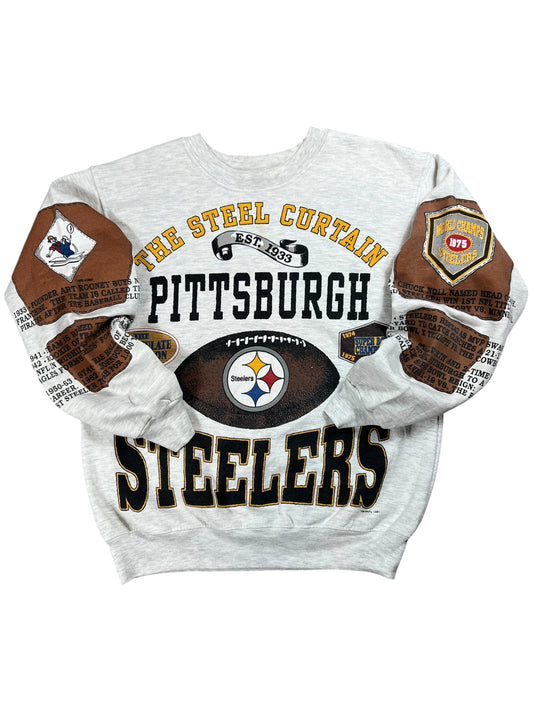 Vintage 1991 Long Gone Pittsburgh Steelers all over print crewneck (M)