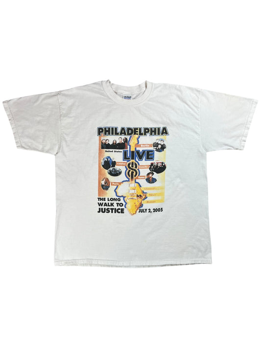 Vintage 2005 Live Aid Philadelphia Museum of Art band concert tee (XL)
