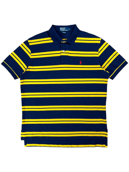 Vintage 90s Polo Ralph Lauren striped mini horse polo shirt (L)