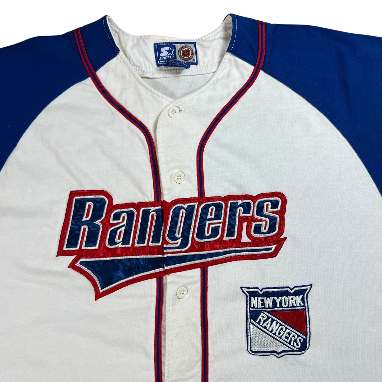 Vintage 90s Starter New York Rangers baseball jersey (XL)