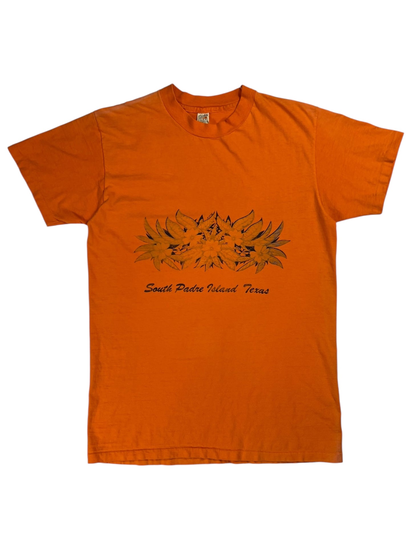 Vintage 1970s Hanes South Padre Island Texas faded tee (L)