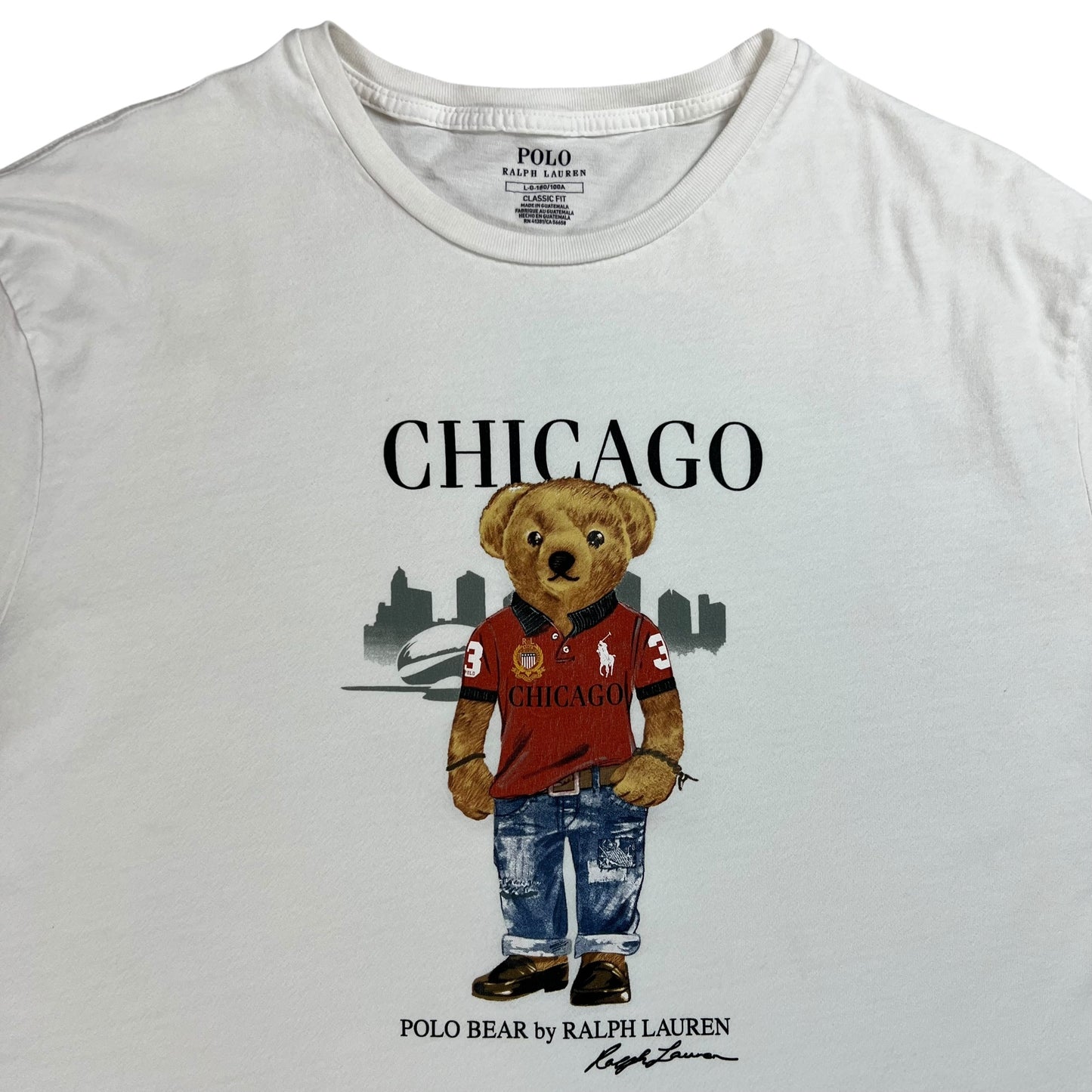 Y2K Polo Ralph Lauren Polo Bear Chicago tee (L)