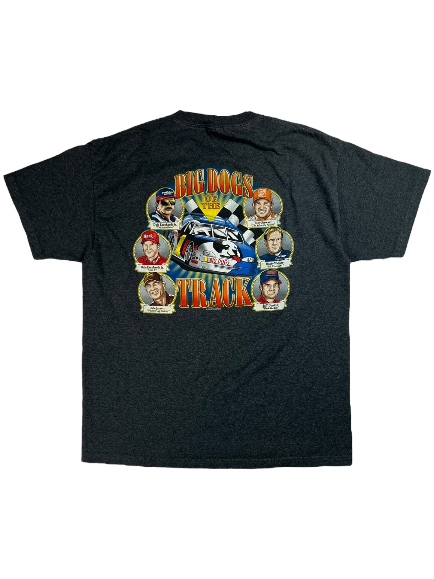 Vintage 2004 Big Dogs of the race track NASCAR tee (L)