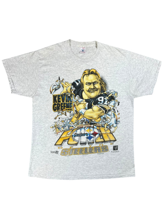 Vintage 1995 Shirt Xplosion Pittsburgh Steelers Kevin Greene caricature tee (L)