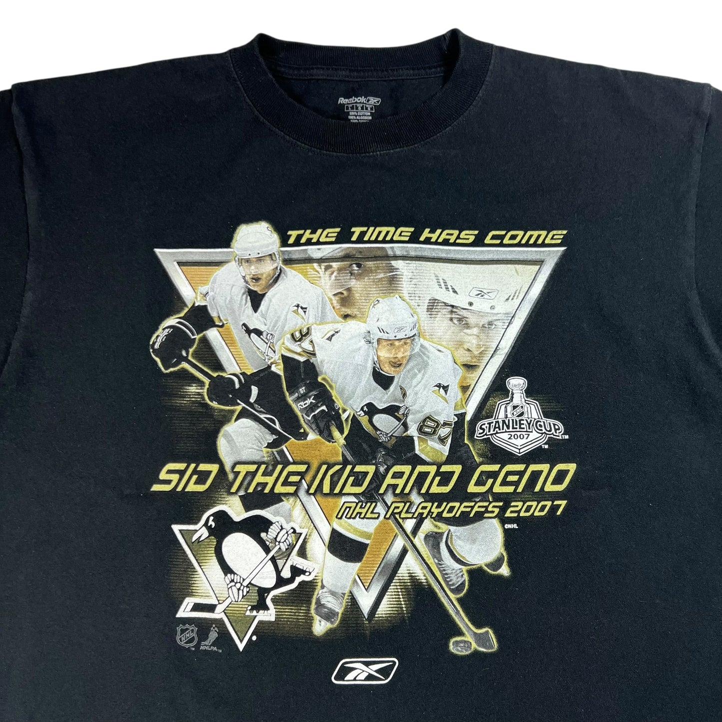 Vintage 2007 Pittsburgh Penguins Sidney Crosby Evgeni Malkin tee (XL)