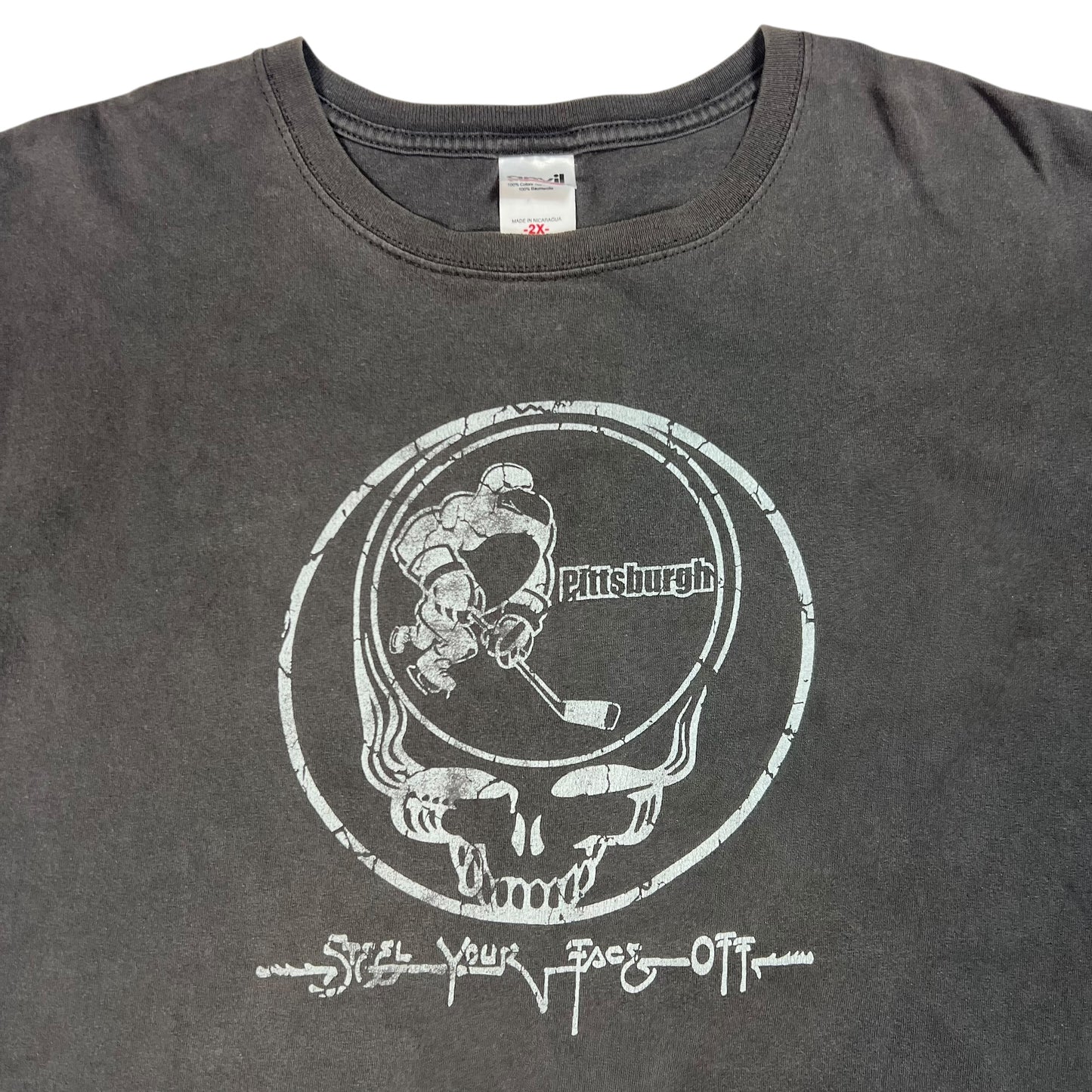 Vintage Y2K Grateful Dead Pittsburgh Penguins Steal Your Face Off lot band tee (XXL)