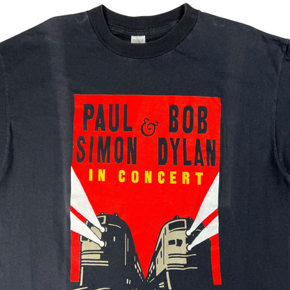 Vintage 1999 GIANT Paul Simon & Bob Dylan tour faded tee (L)