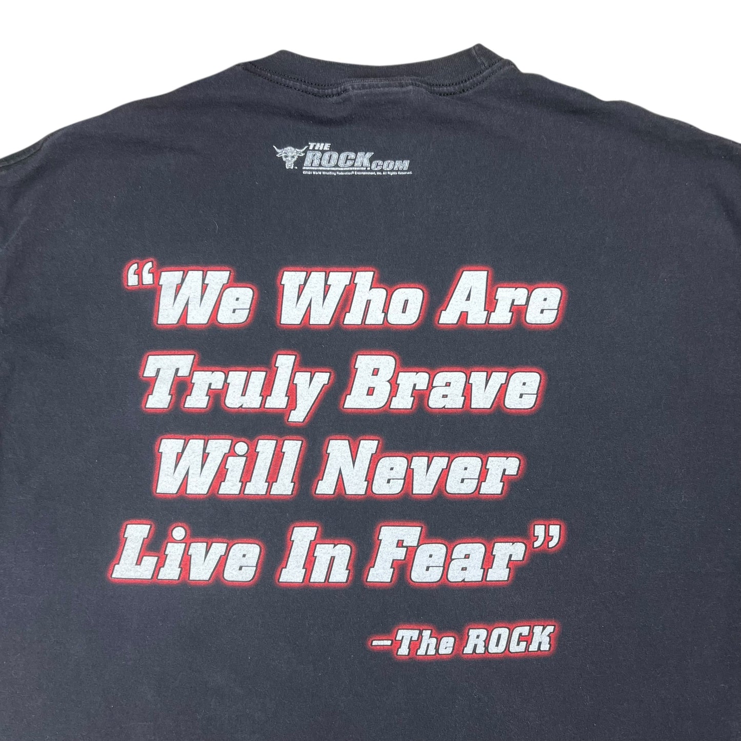 Vintage 2001 WWE The Rock JUST BRING IT! Faded Wrestling tee (XL)