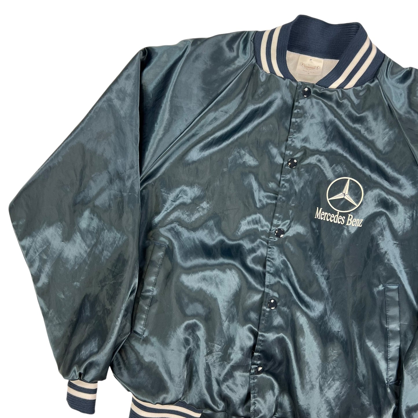 Vintage 90s Mercedes Benz satin jacket (L)