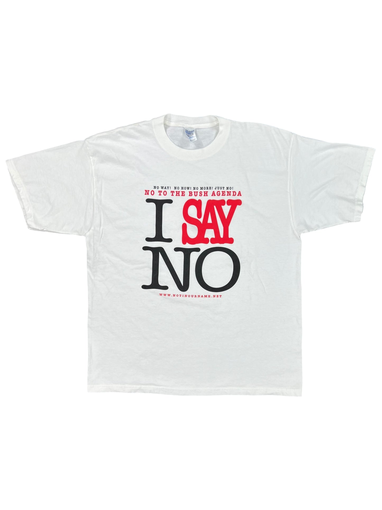 Vintage Y2K I Say No To The Bush Agenda tee (XL)